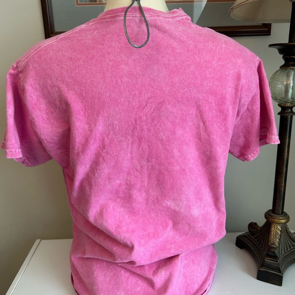 Nirvana Hot Pink Smiley Face Graphic Band Tee, Unisex Size Medium Pre-owned - Picture 8 of 16
